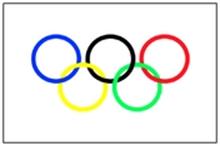 De Olympiske Leges flag blev skabt i 1913 af Pierre de Coubertin og første gang brugt ved legene i Antwerpen i 1920. De fem ringe som symbol på De Olympiske Lege går tilbage til 1906 og symboliserer broderskab og venskab. Ringene repræsenterer de fem verdensdele, idet Nord- og Sydamerika er regnet under et.